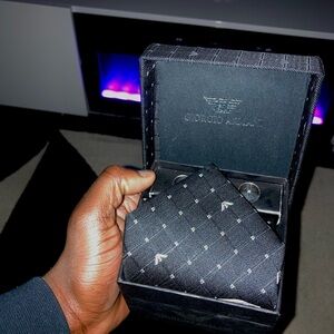 Brand-New Armani Tie and Cufflink Set - Blue - $60 OBO